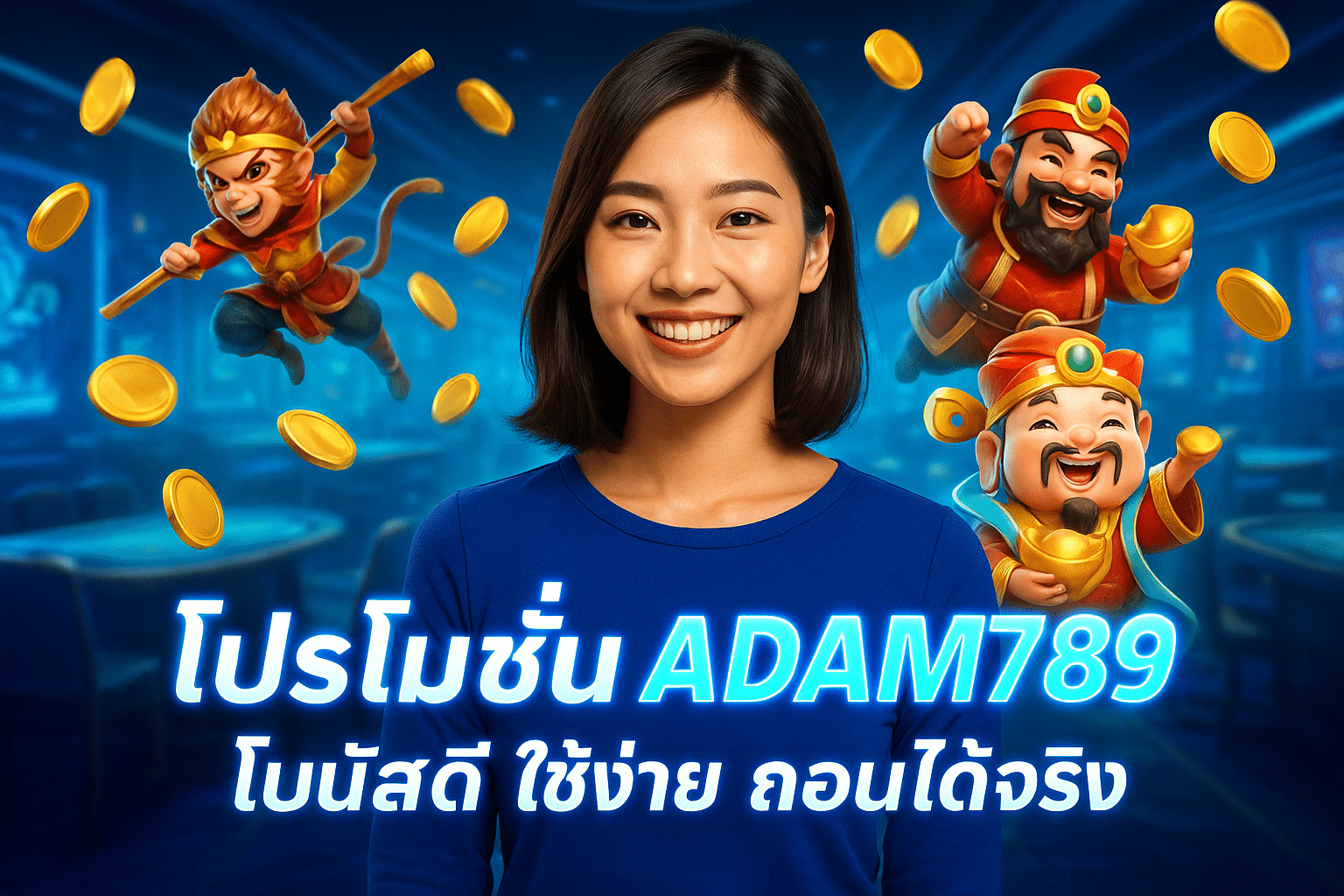 โปรโมชั่น ADAM789 โบนัสดี ใช้ง่าย ถอนได้จริง
