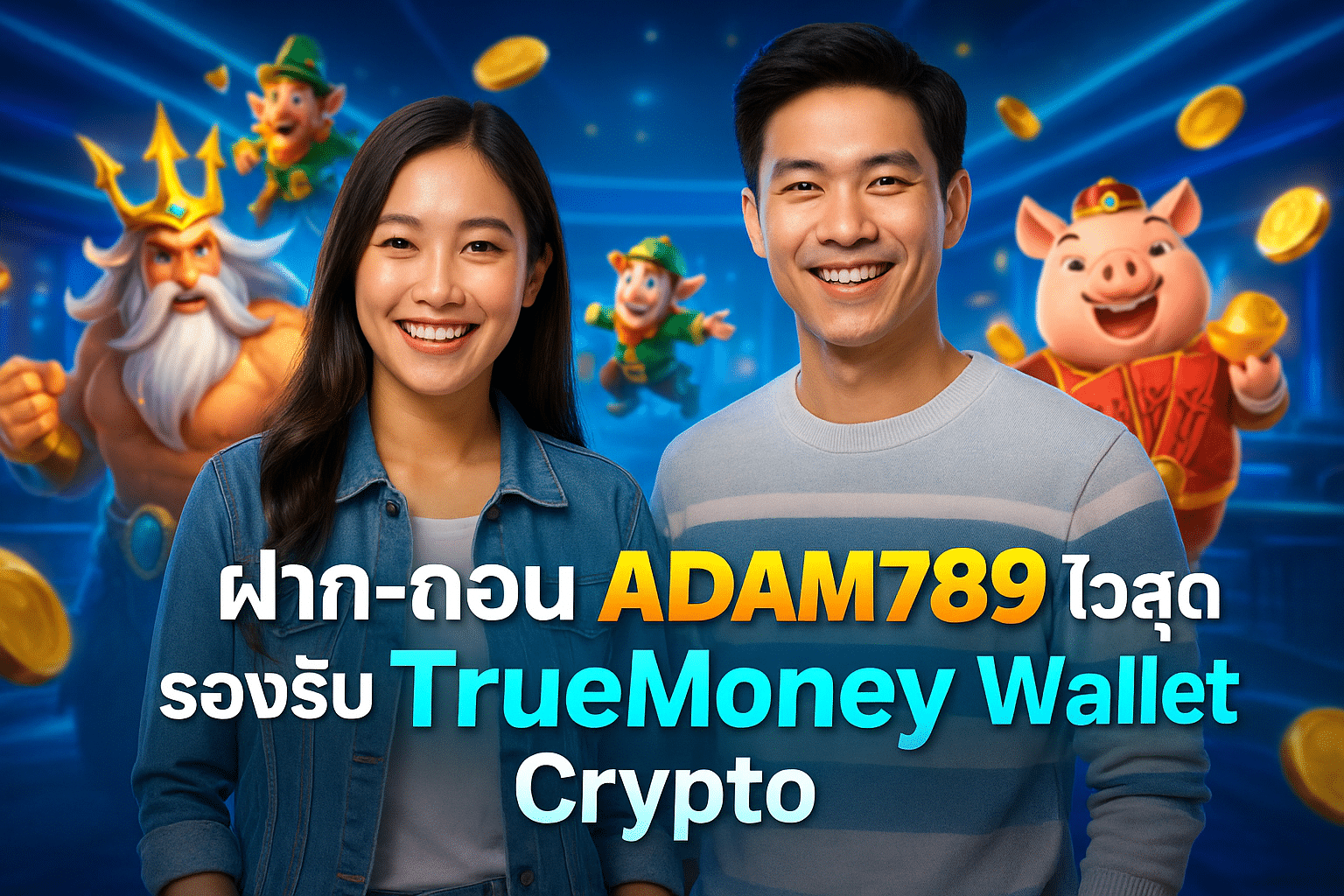 ฝาก-ถอน ADAM789 ไวสุด รองรับ TrueMoney Wallet Crypto